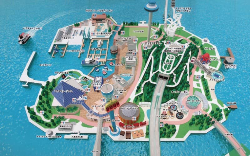 横浜・八景島シーパラダイス内のマップ