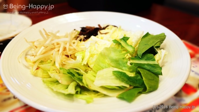 バーミヤンの野菜盛り合わせ