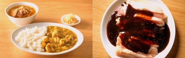 チキンキッチンのチキンカレーライス定食と鶏焼き肉