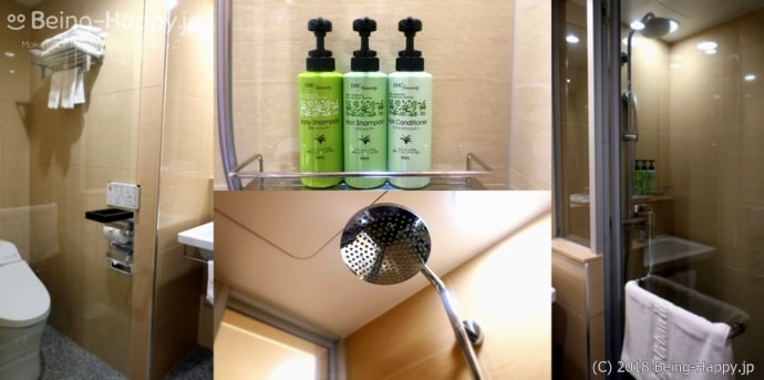 アーバンホテル京都二条プレミアムのトイレとシャワーブース
