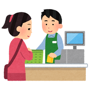 コンビニ店員とお客さん