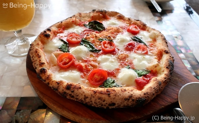 瀬長島の南イタリアン POSILLIPO ポジリポのランチーポジリポコースのマルゲリータピザ（1500円）